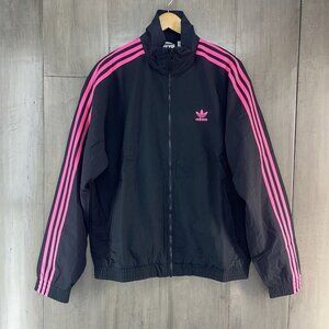 adidas Originals Men's Firebird Full Zip Track Top Black Pink Size Medium JY1332